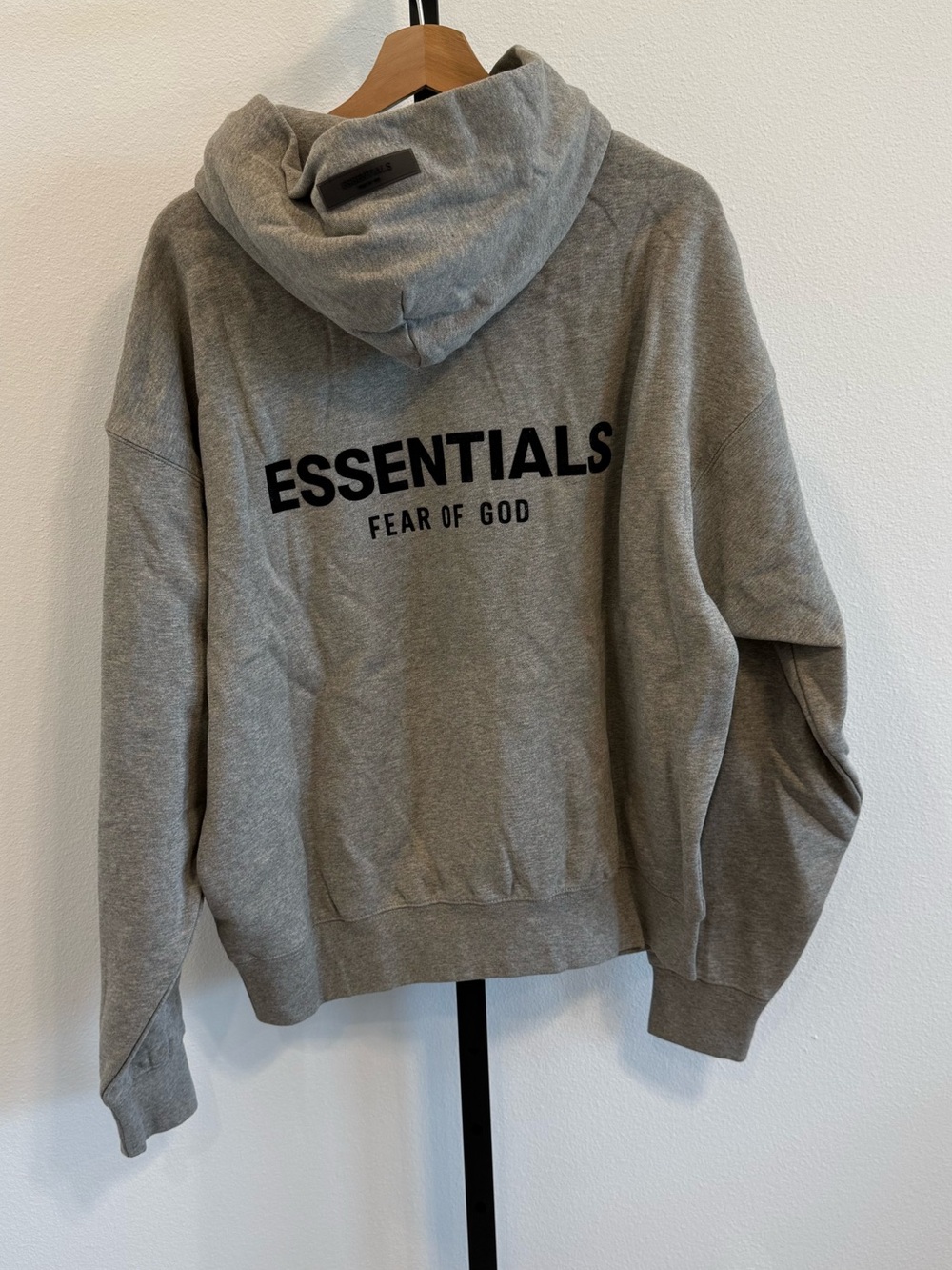 NWT Fear of God Essentials Dark Oatmeal Logo Hoodie Sweatshirt Sm Streetwear